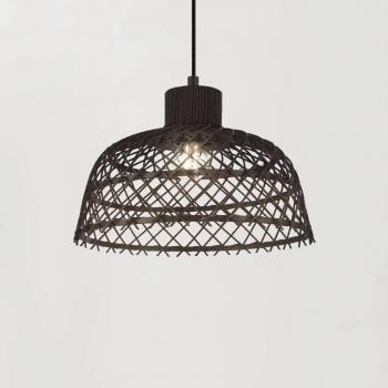 Lámpara Colgante Eglo Vintage Ausnby LED Madera Negro