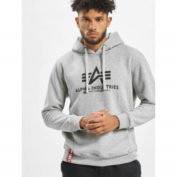 Alpha Industries Basic Hoodie - Grey Heather - Size S - Men's