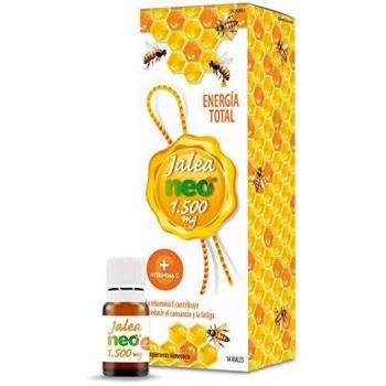 NEO | Jalea Real Liofilizada 1500 mg | Con Vitamina C - 14 Unidades | Mejora el Rendimiento Físico y Mental | Aporta Fuerza y Energía | Reduce el Cansancio y la Fatiga | Tomar 1 Vial al Día