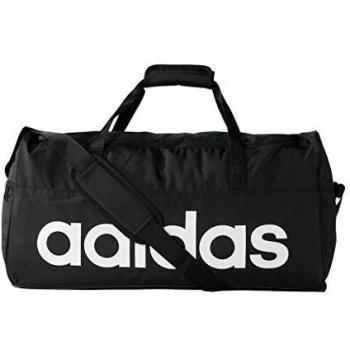 adidas AJ9923 - Bolso deportivo rendimiento lineal, color Negro / Blanco, talla M