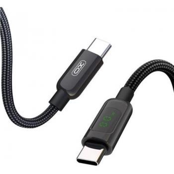 Cable NBQ203B Tipo C 60W con Display LED Negro XO