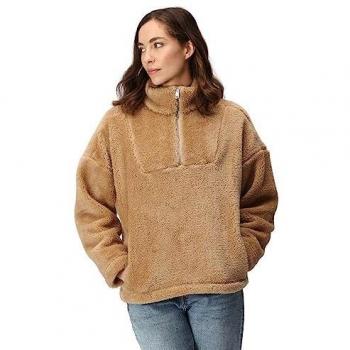 Regatta Women's Fluffy Fleece Jacket Zeeke in Barleycorn, Size 12