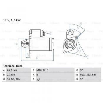 Motor de arranque BOSCH 0 986 016 920