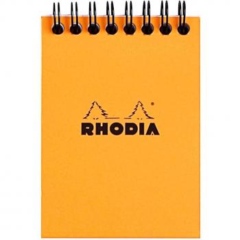 Rhodia 11500C - Cuaderno Notepad A7 - Rhodia Classic - Cuadrícula (5x5mm) - Naranja