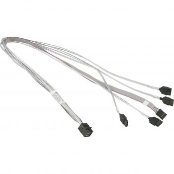 Cable MiniSAS HD a SATA Supermicro 0.7 m Blanco para Servidores A+ y SuperServer 5018/5019