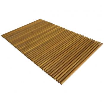 Alfombrilla de baño de madera de acacia 80x50 cm