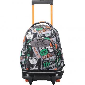 Mochila escolar Totto Tiza con ruedas desmontable estampado de manga