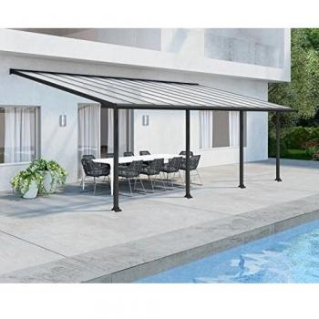 Pérgola de Aluminio Adosada Olympia 3x3.05m con Techo de Policarbonato de 16mm - Canopia by Palram