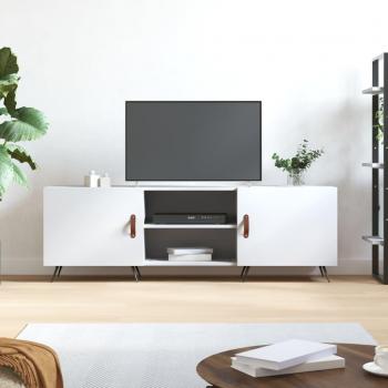 Mueble para TV de madera de ingeniería blanco 150x30x50 cm