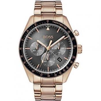Hugo Boss Mens Chronograph Quartz Watch with Rose Gold Strap 1513632