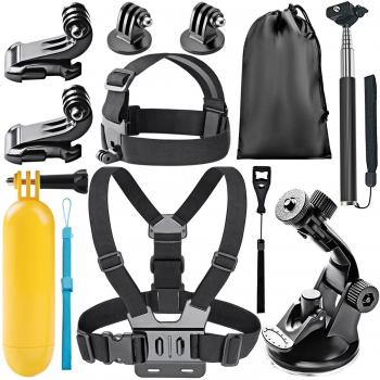 Neewer 8-en-1 Cámara de Aacción Kit de Accesorios para Gopro Hero 7 6 5 4 3+ 3 2 1 Hero Session 5 Black AKASO EK7000 Apeman SJ4000 5000 6000 DBPOWER AKASO VicTsing WiMiUS QUMOX y Sony Deporte Dv y más