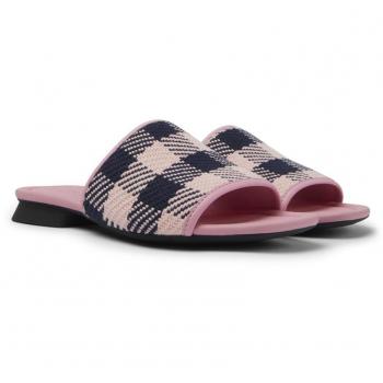 Sandalias Camper Casi Myra para Mujer - Rosa y Azul, Talla 38, Tela de Algodón/Piel Suave