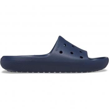 Chanclas unisex Classic Slide v2 U Crocs - Calzado hombre, color azul, diseño clásico, material ligero y cómodo, suela antideslizante
