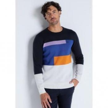 Victorio & Lucchino - Jersey block color con cuello caja