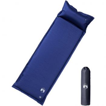 Colchón de Camping Autoinflable con Almohada 1 Persona Aire Color Azul Marino, Naranja, Turquesa y Más