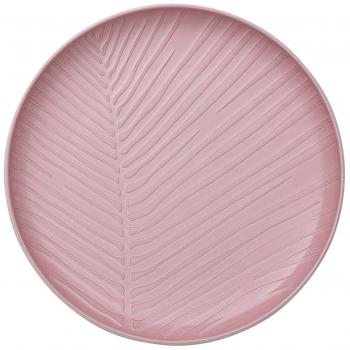 Villeroy & Boch It'S My Match Plato Leaf, 24 cm, Porcelana Premium, Blanco/Rosa