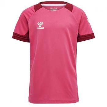 Camiseta de manga corta Hummel hmlLEAD para niños, fabricada en poliéster, diseño ligero y transpirable, ideal para actividades deportivas y uso diario