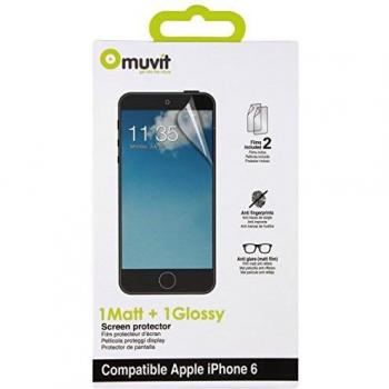 MCA MUSCP0532 - Set 2 protectores de pantalla Muvit iPhone 6 Mate/Brillo