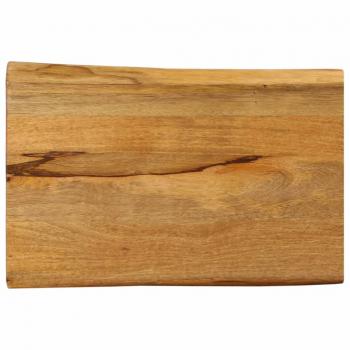 Tablero de mesa borde natural madera maciza mango 60x40x3,8 cm Marrón