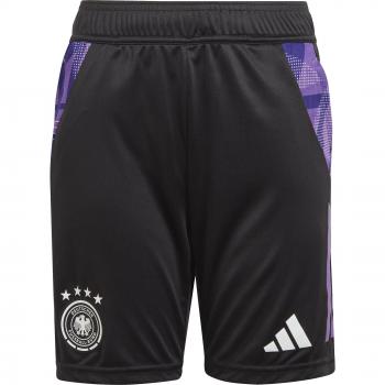 Adidas Pantalón Corto de Entrenamiento Infantil Alemania Euro 2024, tipo: pantalón corto, características: unisex, talla 171-176 cm, loneta de algodón, color negro