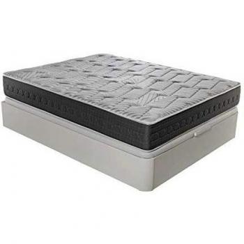 Royal sleep pack descanso colchon viscoelastico ceramic plus 135x190 y canape abatible gran capacidad blanco madera montaje y retirada de usado incluido