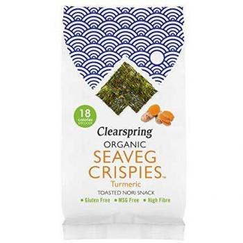 Clearspring Snack Orgánico de Alga Nori con Cúrcuma 64 g