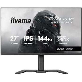 Monitor Gaming iiyama G-MASTER GB2741QSU-B1 27 QHD 2560x1440 144Hz IPS 1ms Altura Ajustable USB Altavoces