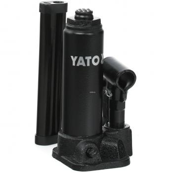 Gato hidráulico Yato YT-17000 con capacidad de carga de 2 toneladas, altura mínima de 135 mm y máxima de 330 mm, fabricado en acero, incluye caballete para vehículo
