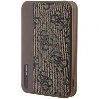 Power Bank Guess MagSafe 5000mAh 15W Cuero PU Marrón