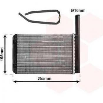 Radiador de calefacción VAN WEZEL 18006134, tipo: calefactor, características: diseño compacto, fácil instalación, alta eficiencia térmica, adecuado para vehículos