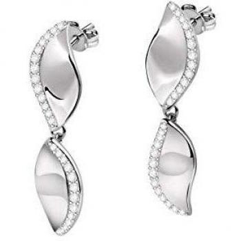 Morellato Elegant Waterproof Women's Watch and 925 Silver Leaf Earrings Set