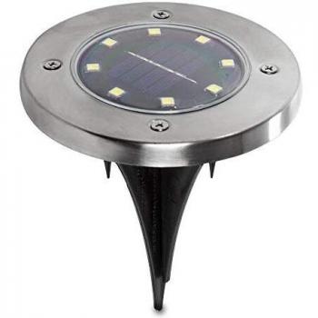 Greenice | Luz Jardín LED Solar IP65 8x2835SMD Sensor Luz | Blanco Frío