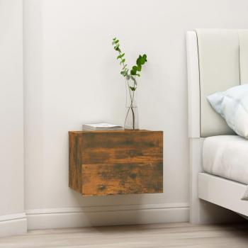 Mesita de noche Smoke Oak 40x30x30 cm Madera multicapa