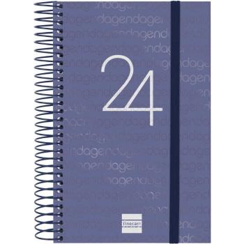 Finocam - Agenda Espiral Year E5 Azul 2024 (Enero-Diciembre) 117x181mm, 1 Día por Página, Español