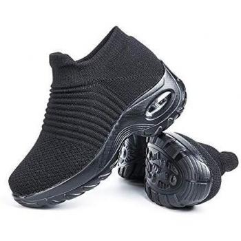 Zapatillas Deportivas de Mujer Zapatos Running Fitness Gym Outdoor Sneaker Casual Mesh Transpirable Comodas Calzado Negro Talla 43