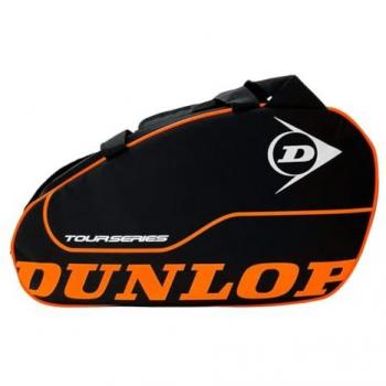 Paletero Dunlop Tour Intro Mediano 2 Compartimentos Negro/Naranja 100% Poliéster