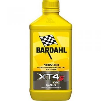 Aceite de Motor 100% Sintético Bardahl XT4-S C60 10W60 para Motos 4 Tiempos - 1 Litro