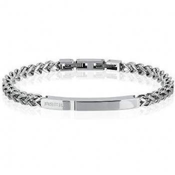 Pulsera de mujer Breil TJ2138, acero inoxidable, diseño elegante y moderno, con detalles en cristal, cierre de langosta, longitud ajustable