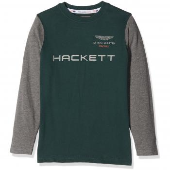 Hackett Ls Amr Mlt T B, Camisa Manga Larga para Niños, Verde