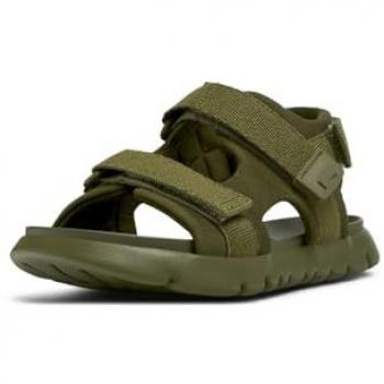 Sandalias cerradas de niños Camper Oruga - Materiales reciclados, cierre adherente, color verde, talla 28