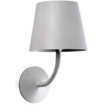 Aplique LED de exterior Faro Barcelona Toc, aluminio blanco, modelo 70780