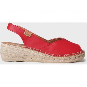 Toni Pons - Alpargatas de cuña de mujer BERNIA-P de piel estilo peep toe