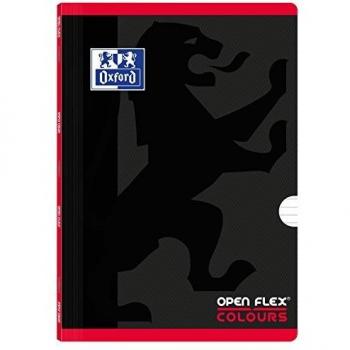 Oxford Openflex colours - Pack de 10 Cuadernos grapados tapa plástico, color rojo