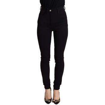 Dolce & Gabbana Black High Waist Skinny Slim Fit Pants - IT40|S, Size: XS