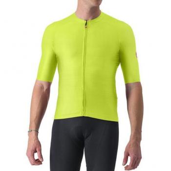 Castelli Aero Race 6.0 Maillot de Manga Corta Amarillo y Negro, Talla L