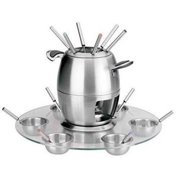 Lacor - 71710 - Fondue Con base Cristal para 6 personas Inox.