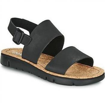 Sandalias Camper OrugaSand negras de piel para mujer (K201038-001)