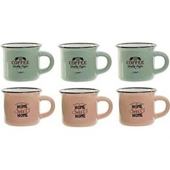 TAZA CAFE GRES SURTIDO SET 6U