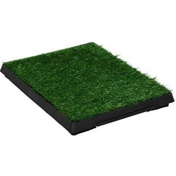 vidaXL Inodoro Perros Bandeja Sanitaria Mascotas Alfombra Entrenamiento Baño Perro Gato Césped Artificial Rejilla Extraíble Lavable Verde 63x50x7 cm