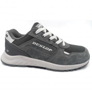 DUNLOP Zapato de Seguridad S3 STORM Charcoal, Piel de Ante y Mesh, Puntera Fibra de Vidrio - DL0201061